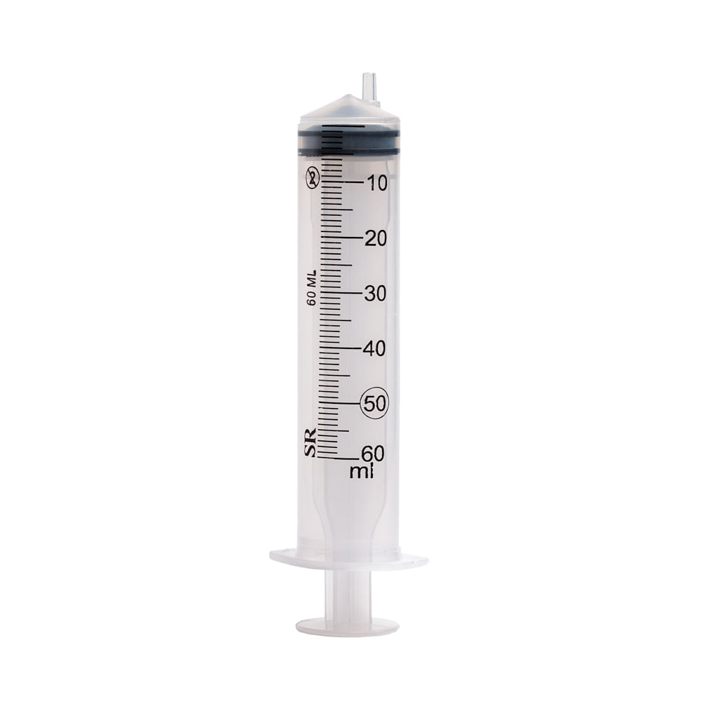 Seringa Luer Slip 60ml sem Agulha - Caixa com 50 unidades